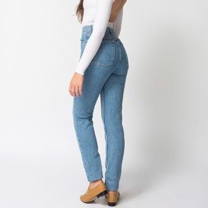 American Apparel Light Wash Mom Jean 25